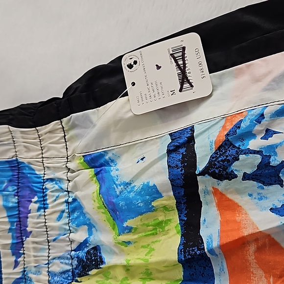 Free People Printed End Zone Pants Blue Motif $148 MSRP - Picture 6 of 12